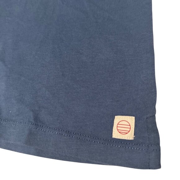 Marine Layer Tolleson polo shirt Organic Cotton Striped Blue Small short sleeve - Picture 10 of 11